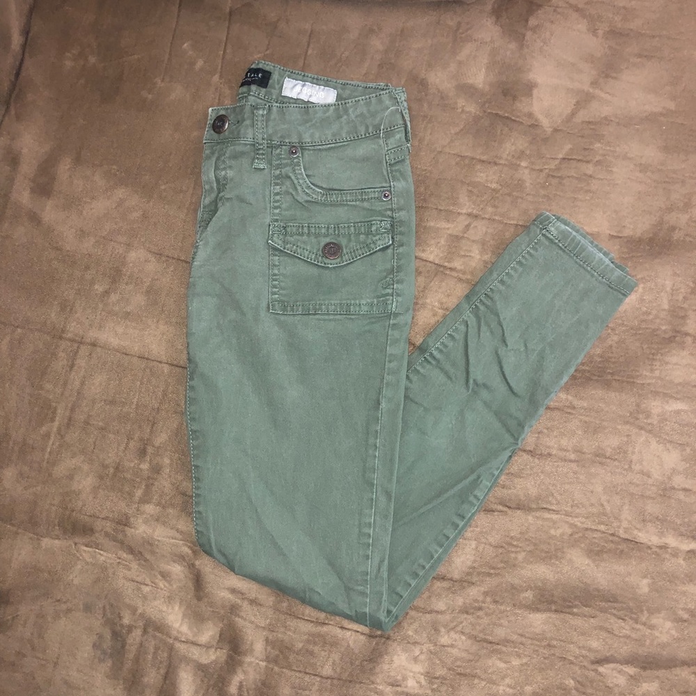 Olive green jeggings
